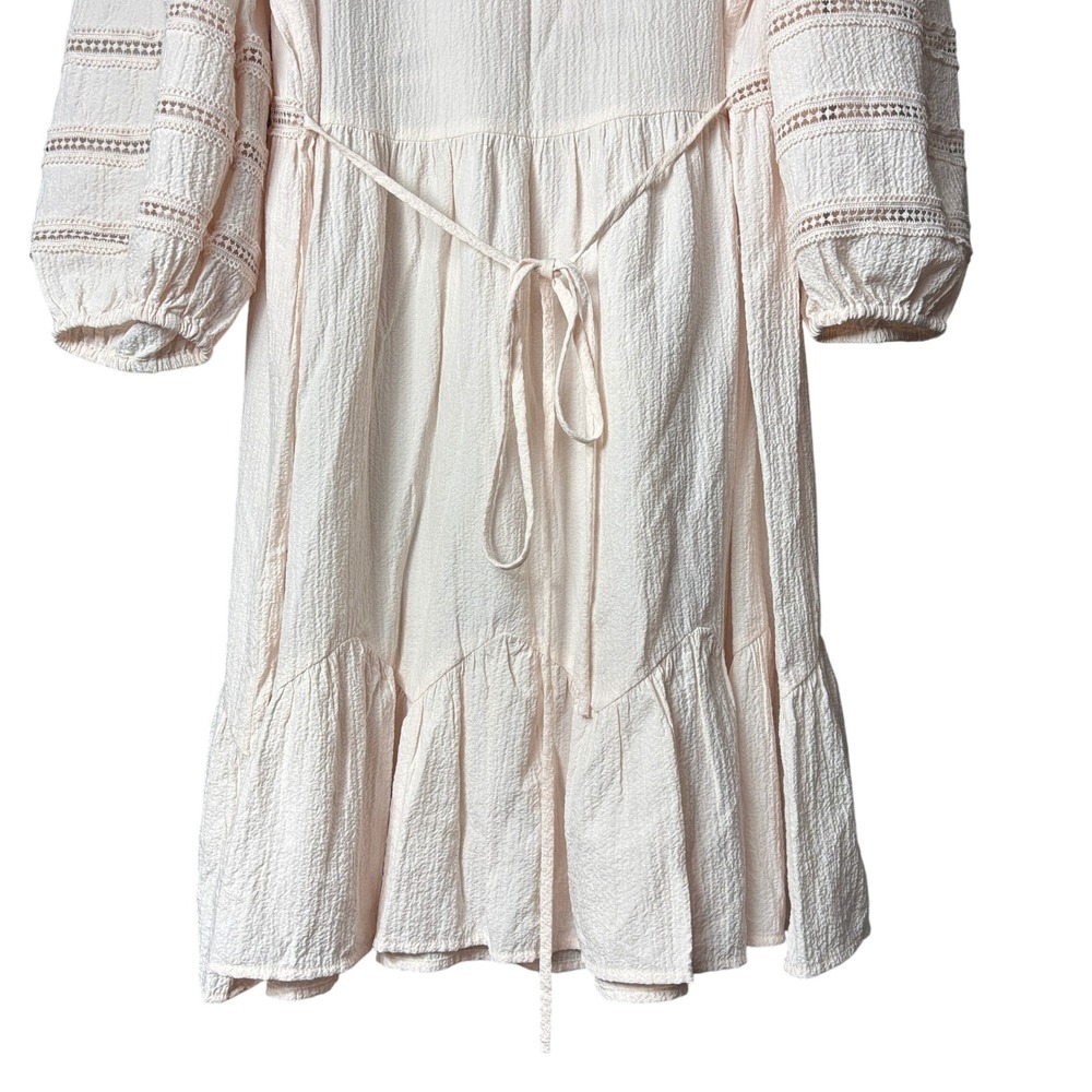 Calvin Klein sz 12 Milk Maid Dress Boho Peasant Tunic Fairy Cottage Renaissance - Picture 4 of 11